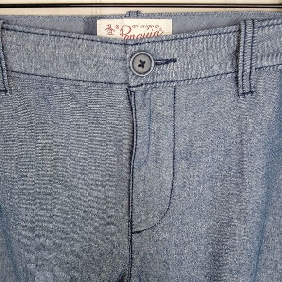 The Orginial Penguin by Munsing wear chambray straight-leg pants 34x 32 - Picture 4 of 9